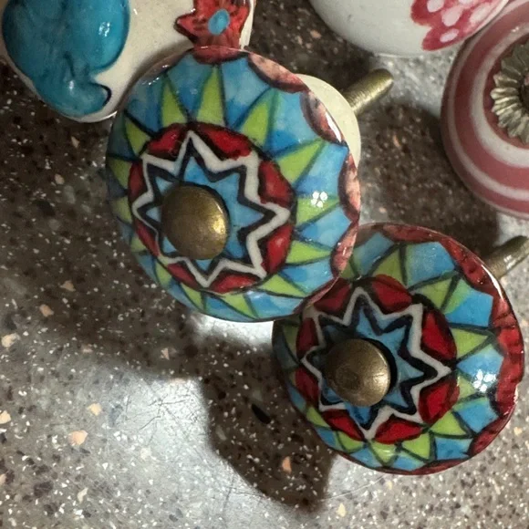 11 Colorful Ceramic Drawer Knobs Set - Picture 12 of 12